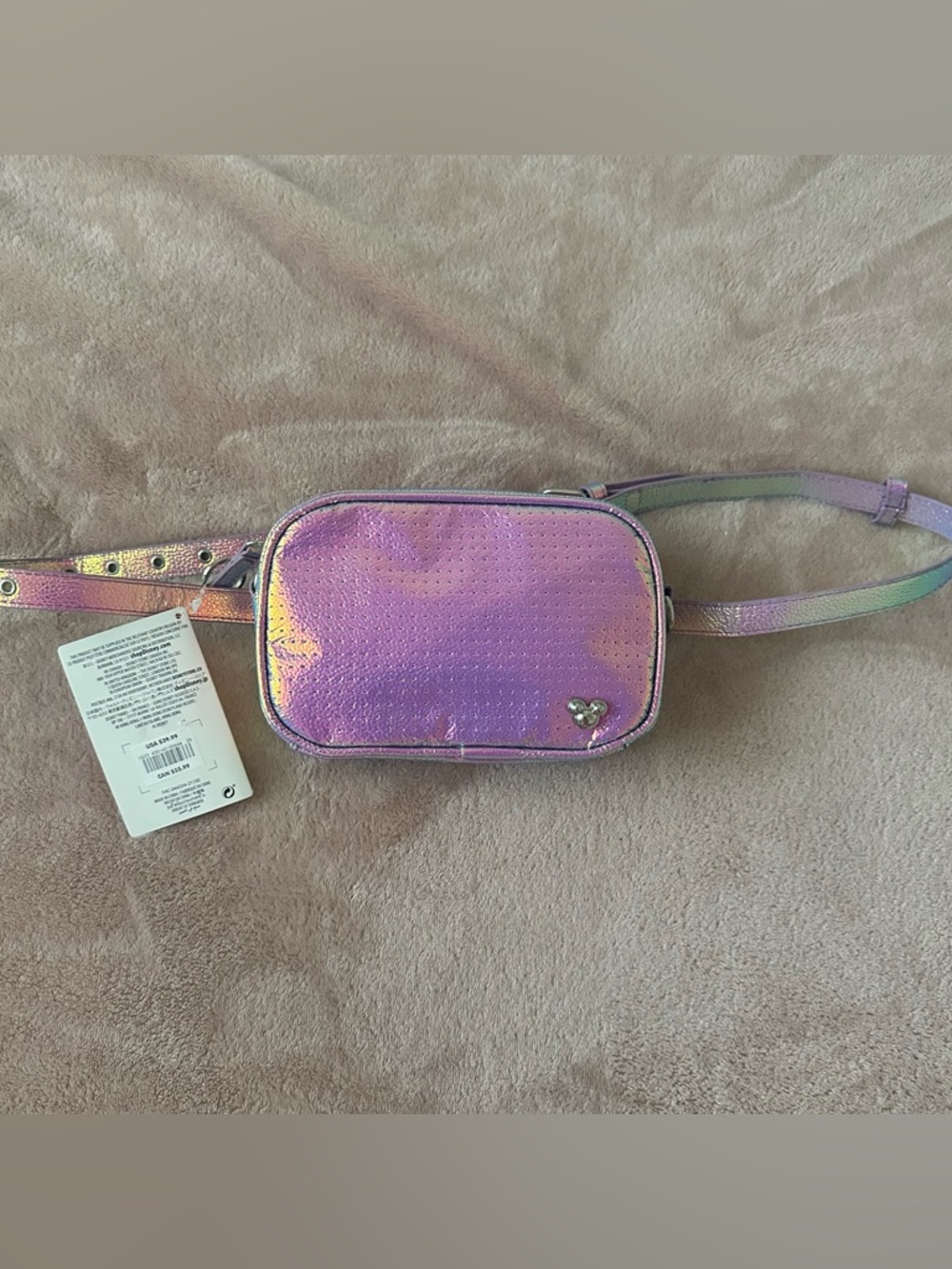 Disney Parks Mickey Mouse Icon Earidescent Iridescent Flair Pin Belt Bag